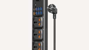 MX-ST16 12 IN 1 Power Strip MOXOM ST16 12 IN 1 US Power Strip MOXOM ST16 -  4 SLOTS+7 USB+ TYPE C 20W - 2 METERS CORD - Child Safety Shutters - Air Circuit-breaker - Overload Protection - PD20W QC18W - 2500W Max Outlets