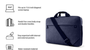 3P-BAG-HP-1E7D6AA HP Prelude Topload Laptop Bag 16 inch DarkGrey HP Prelude Topload Laptop Bag Up to 15.6" - Heavily Padded for Impact Protection - Water resistant -  Internal Pockets &  Compartments- 1 Quick Access External Pocket - 300D Cross-dyed woven