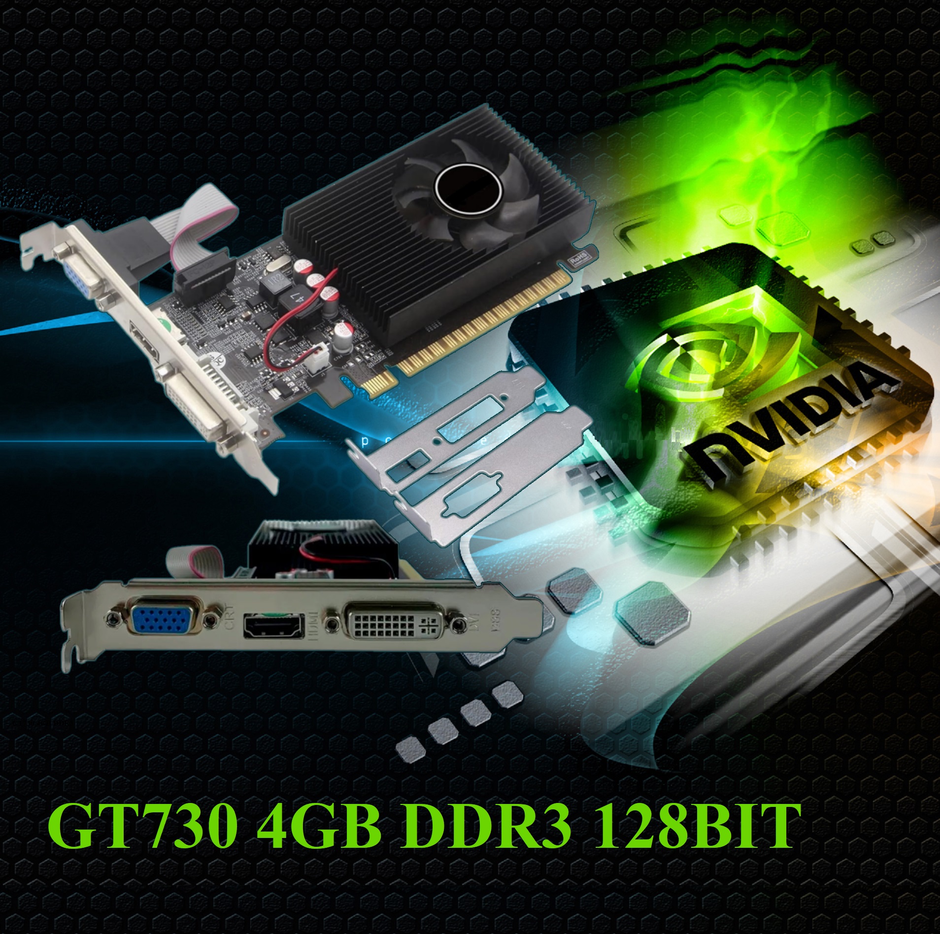 STAR-GT730 NVIDIA GT 730 Graphics Card 4GB DDR3 128-Bits STARGLOBAL NVIDIA GT 730 Graphics Card