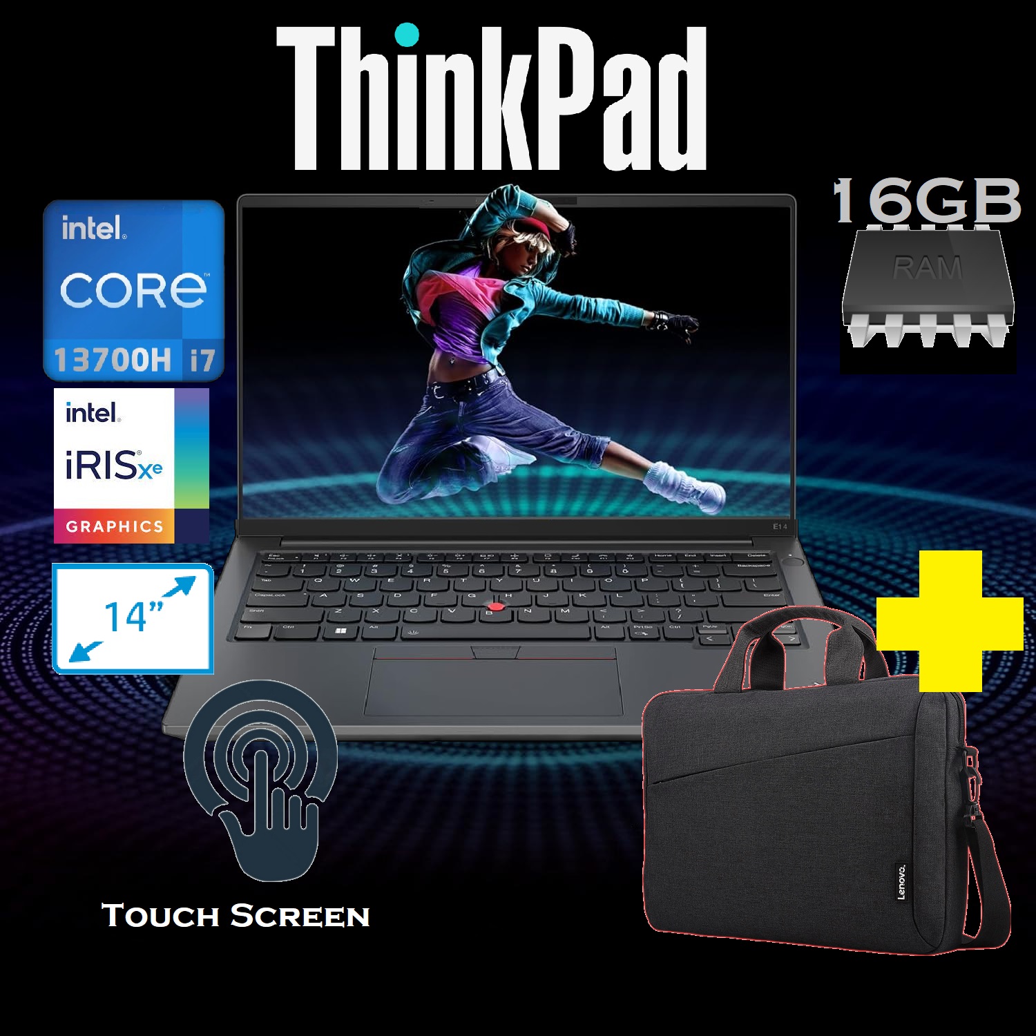 21JK00DAGR ThinkPad E14 i7-13700H 16GB DDR4 Touchscreen Lenovo ThinkPad E14 Gen 5 Intel® Core™ i7-13700H | 16GB DDR4 ; 512GB SSD | Iris® Xe Graphics | Backlit