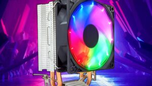 RGB CPU Cooler 90mm PWM Fan 2 Heatpipes LC-200A+BLACK RGB CPU Cooler 90mm PWM Fan 2 Heatpipes Loving Cool Rainbow CPU Cooler 90mm PWM Fan -Copper Tube Radiator Tower with 2 Direct Contact Heatpipes - Quiet 24 dBA - 100W TDP - 48±10% CFM Air Volume - for ntel LGA1700