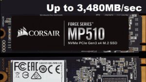 CSSD-F4000GBMP510 MP510 4TB NVMe Speeds of 3480MB CORSAIR Force Series MP510 4TB NVMe PCIe Gen3 x4 M.2 SSD