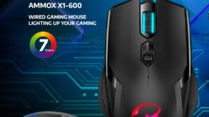 XI-600 GX Ammox X1-600 RGB Gaming Mouse GX Ammox X1-600 RGB Gaming Mouse - 7-Color RGB LED with Breathing Effects | Adjustable DPI 400